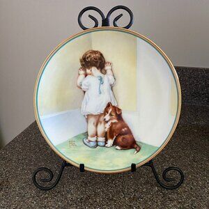 In Disgrace A Child's Best Friend collection white 8.5" signed plate #3669